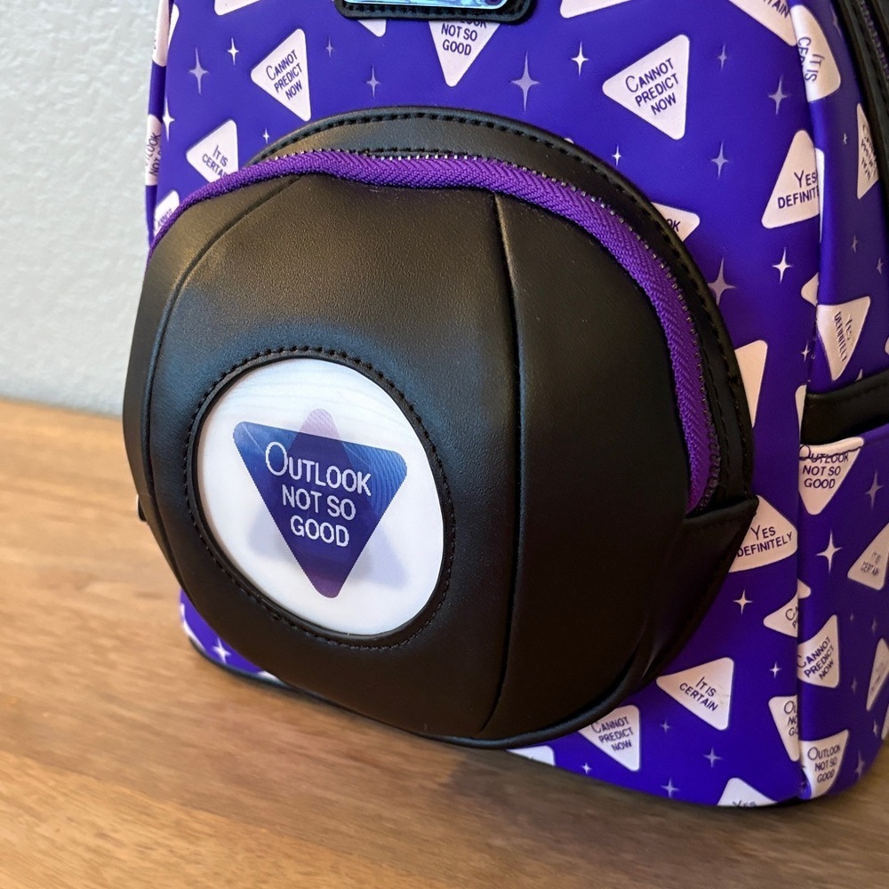 Loungefly Purple and Black Magic 8-Ball Backpack - Picture 2 of 12
